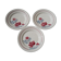 Set de 3 assiettes à dessert en faïence de Longwy  modèle Véronique diam 21 cm