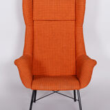 Fauteuils orange tchèques du milieu du siècle, années 1960