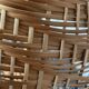 XXL mushroom lamp in woven rattan from the 70s
