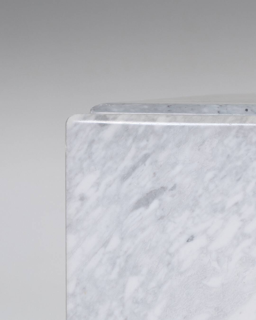 Gray Marble Drop-Shaped Coffee Table, 1980s