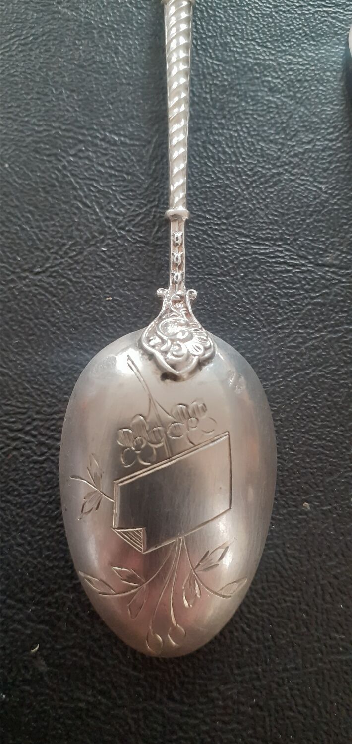 12 small spoons solid silver late nineteenth edmond bonnesoeur goldsmith