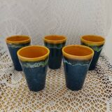 5 old Vallauris mugs / mazagrans