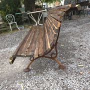 Cast iron garden bench with wooden slats