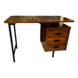 Pierre Paulin CM 172 desk in oak and metal from the 1950s