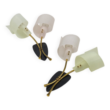 Pair of vintage wall lights by Maison Arlus France design