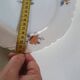 lot de  4 assiettes a dessert en porcelaine de limoges blanche a fleurs, le bord d'une est different