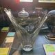 White glass vase