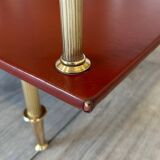 Vintage glass and brass coffee table