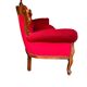 Vintage red baroque armchair / three-seater sofa