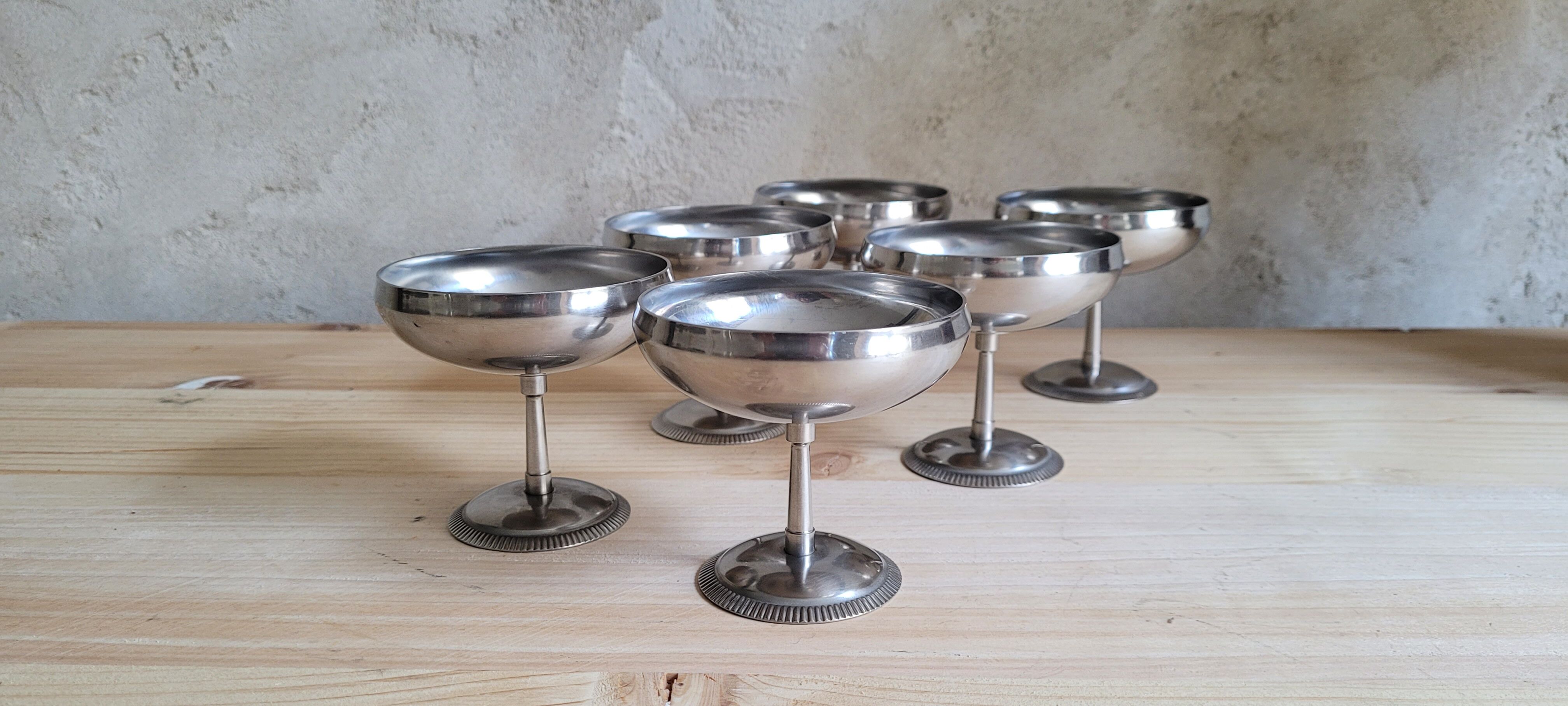 Set of 6 Letang Remy ice cream cups