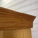 Large vintage display cabinet in solid pine with sliding doors, Country style.
