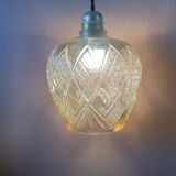 70s glass pendant light