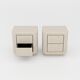 Handmade Textured Plaster Nightstands with Walnut Interior, set of 2
