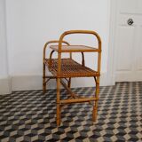Vintage rattan bench