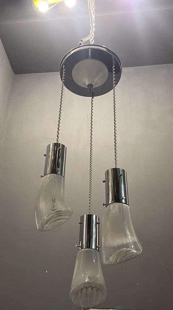 Mid-century murano glass pendant lights, 1970s, set of 2