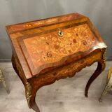 Writing desk in marquetry of the napoleon III period around 1870