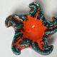 Starfish vallauris ceramic trinket tray, 20th century