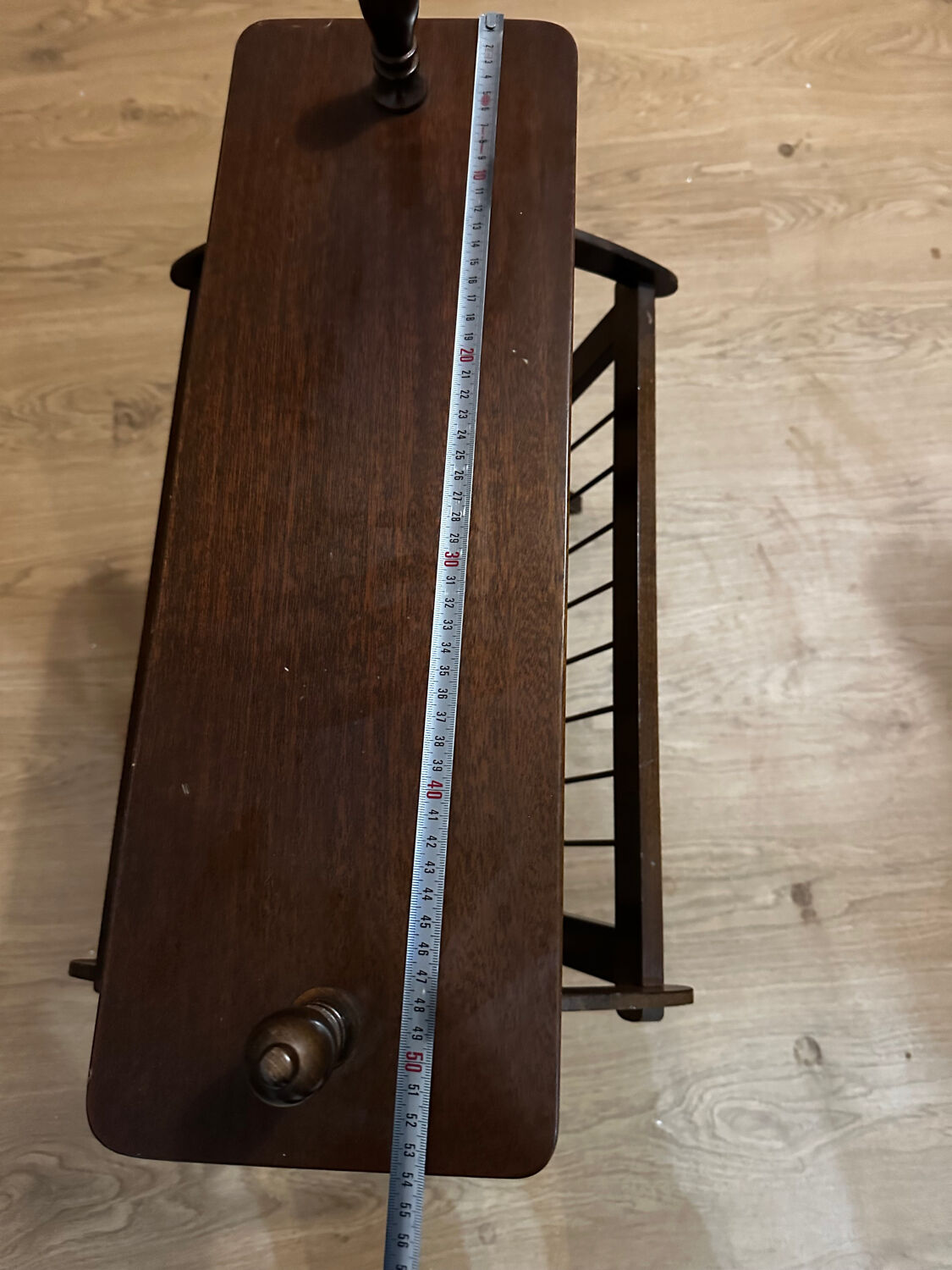 Vintage wooden magazine rack - 1950s-1960s