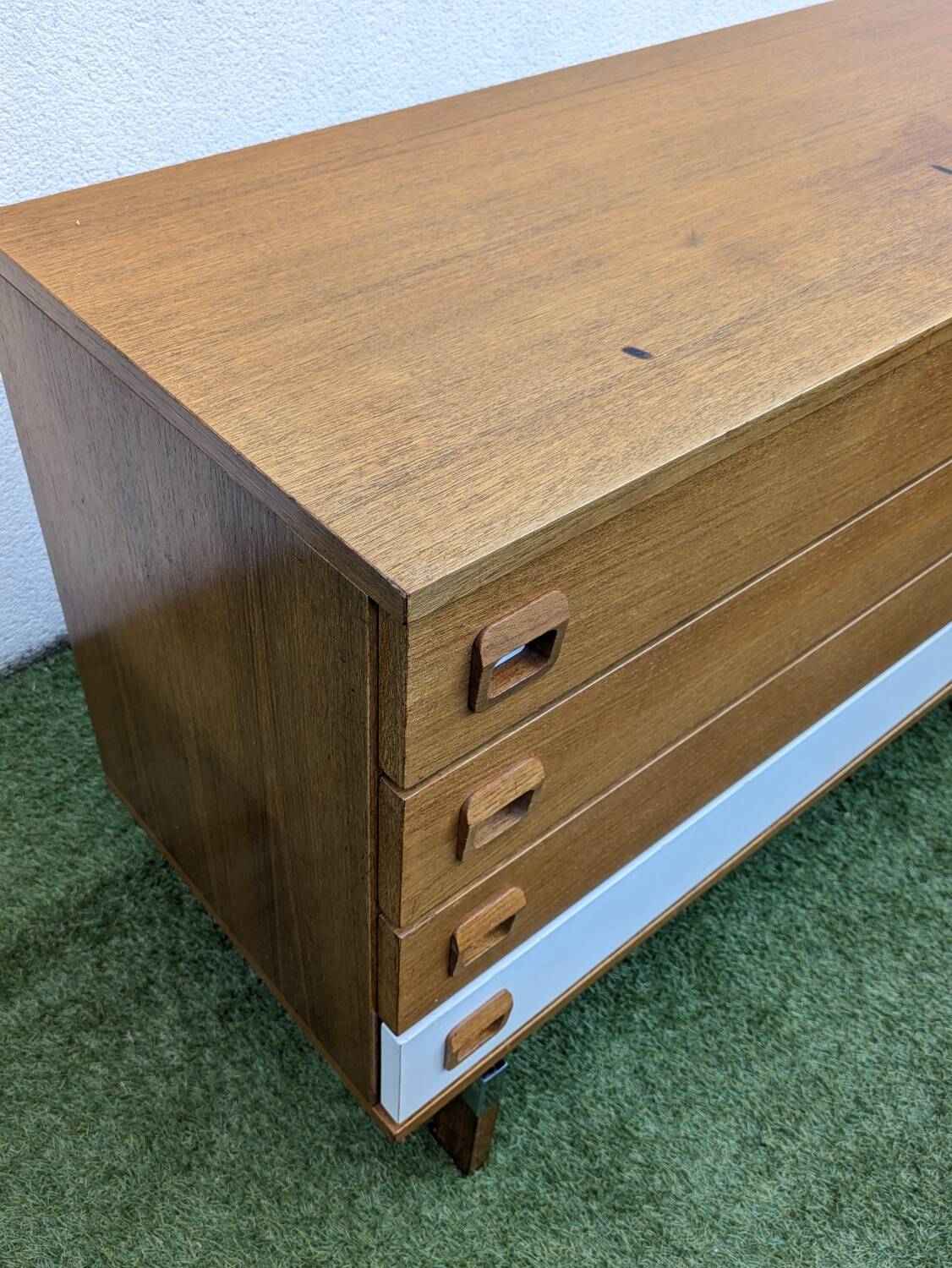 Commode scandinave vintage 1960 Teck & chrome