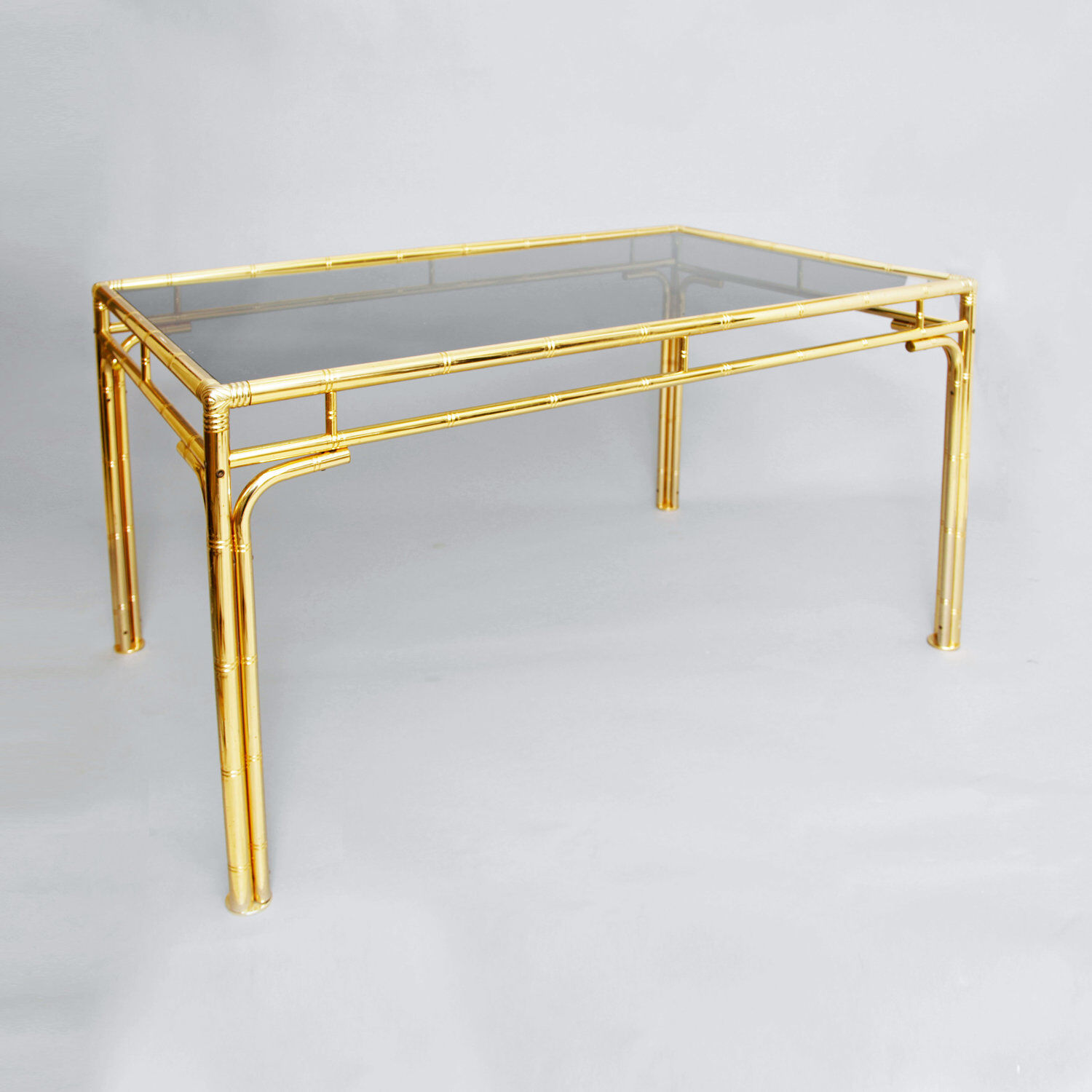 Bamboo brass dining table