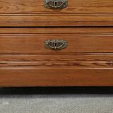 Pitch pine weekly planner, Art Nouveau period – Early 20th century