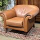 English club armchair in leather, modern production from the 1990s.