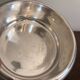 Antique Round Serving Dish Beaded Silver-Plated Metal Louis XVI Mark