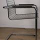 Pair of vintage chrome metal armchairs, 1970