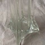 Transparent glass vase.