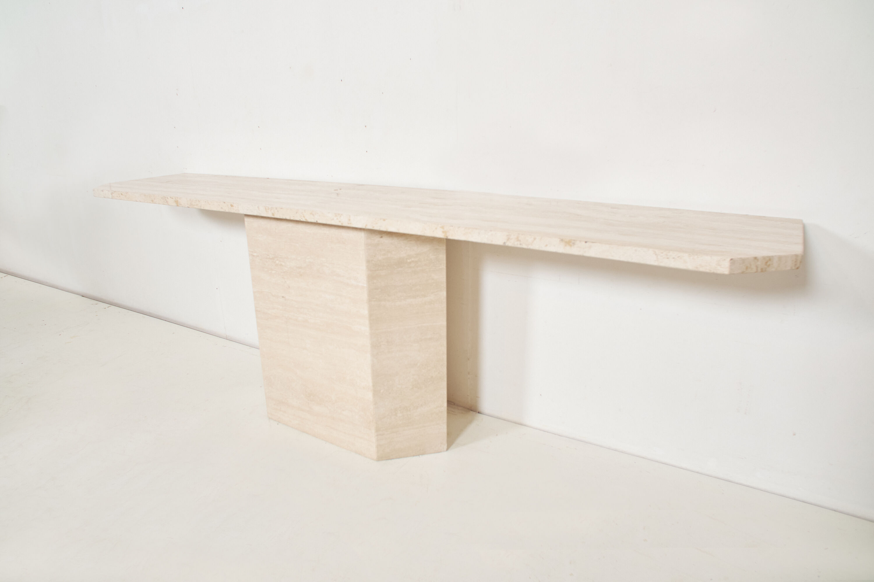 Italian travertine console 1970