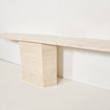 Italian travertine console 1970