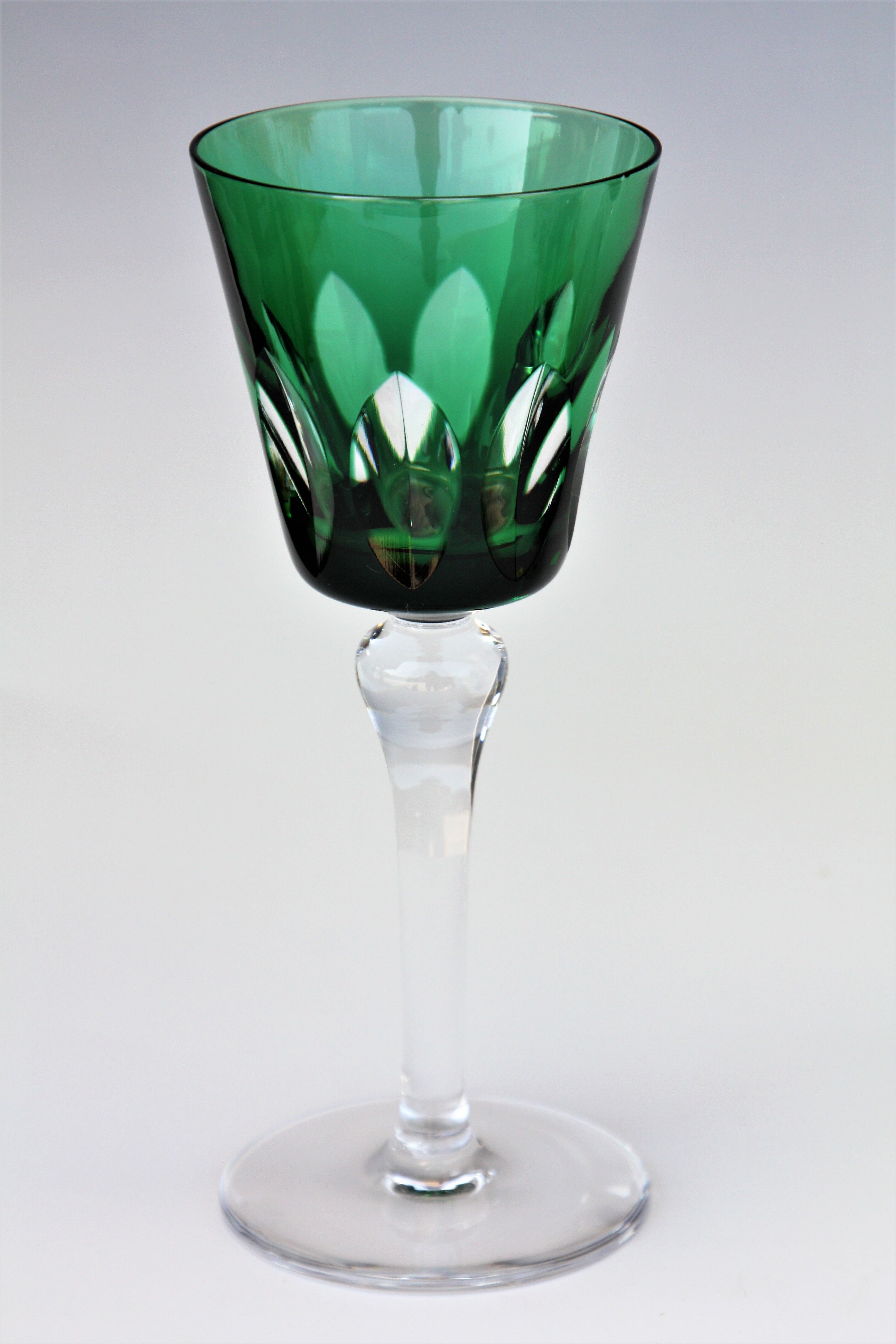 St. Louis Crystal Rhine Wine Glass Model Jersey Paquebot France