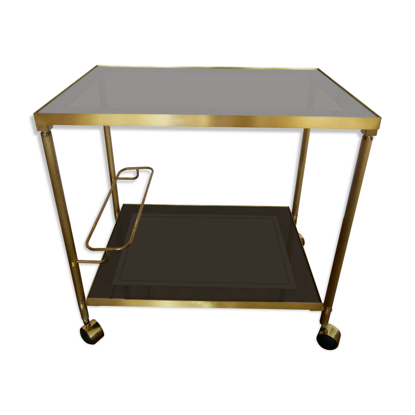 Dessert/bar on brass and glass wheels