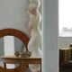 Grand antique Italian sculptural pedestal from the 18th century in twisted barley wood.