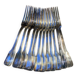 12 silver-plated dessert forks