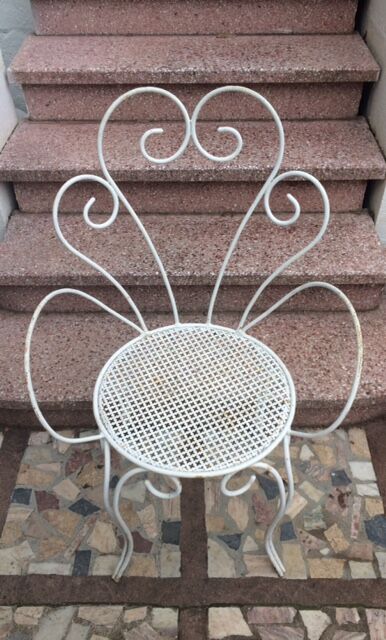 2 armchairs & 2 chairs, wrought iron1950