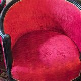 Pair of "barrel" armchairs