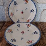 Dessert plates Sarreguemines décor Flowers of Alsace