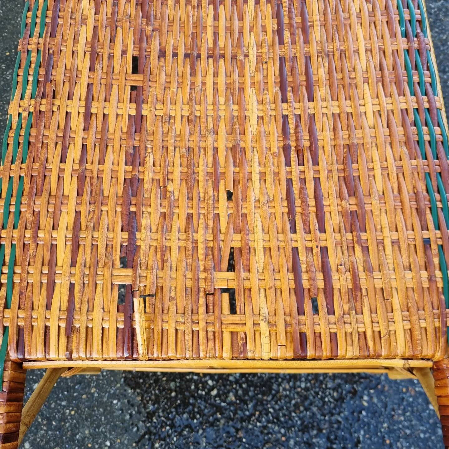 Rattan lounger Art Deco chaise longue