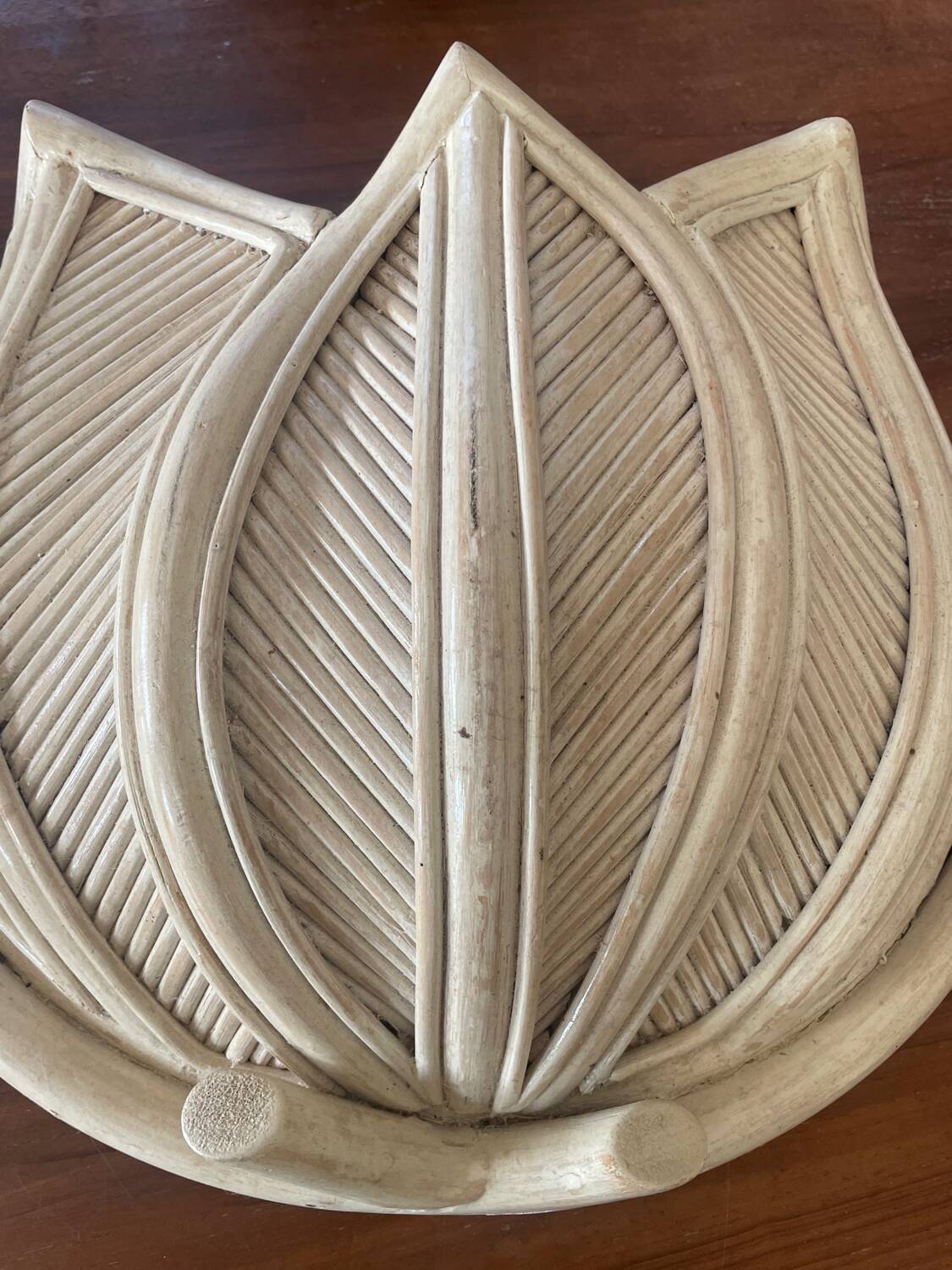 Rattan and bamboo lotus flower wall lamp