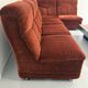 Old modular sofa in vintage velvet fabric, 5 elements, 70s