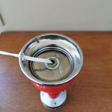 Vintage 70s chrome and red lamp