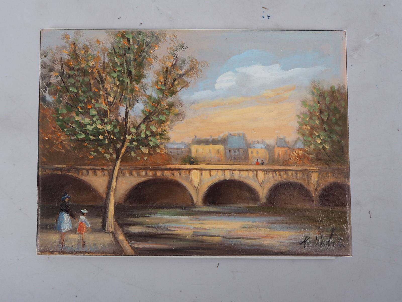 Michel PABOIS : Paris, Pont Neuf, huile sur toile originale signée
