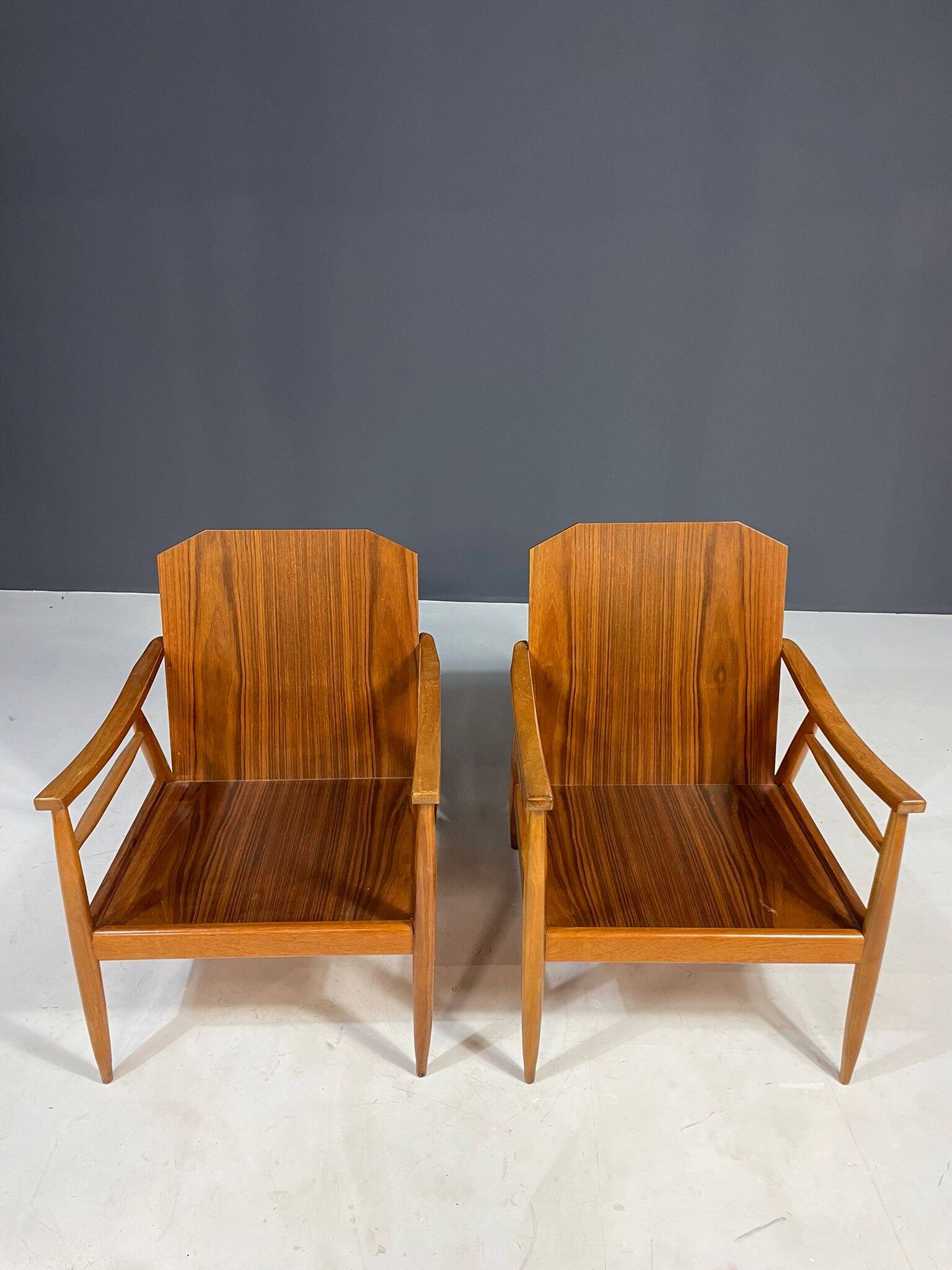 Paire de fauteuils de salon modernes du milieu du siècle, Tchécoslovaquie, années 1960