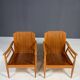 Pair of modern mid-century lounge chairs, Czechoslovakia, 1960s