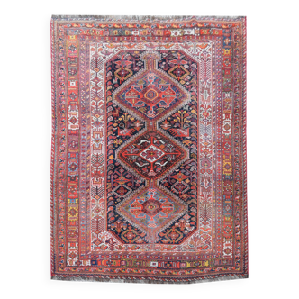 Tapis d'Orient Ancien  Iran Shiraz Tribus Khamseh : 3.00 X 1.85 Mètres