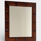 Mid-Century Spanish Oak Wall Mirror– Castilian Style, 1950s