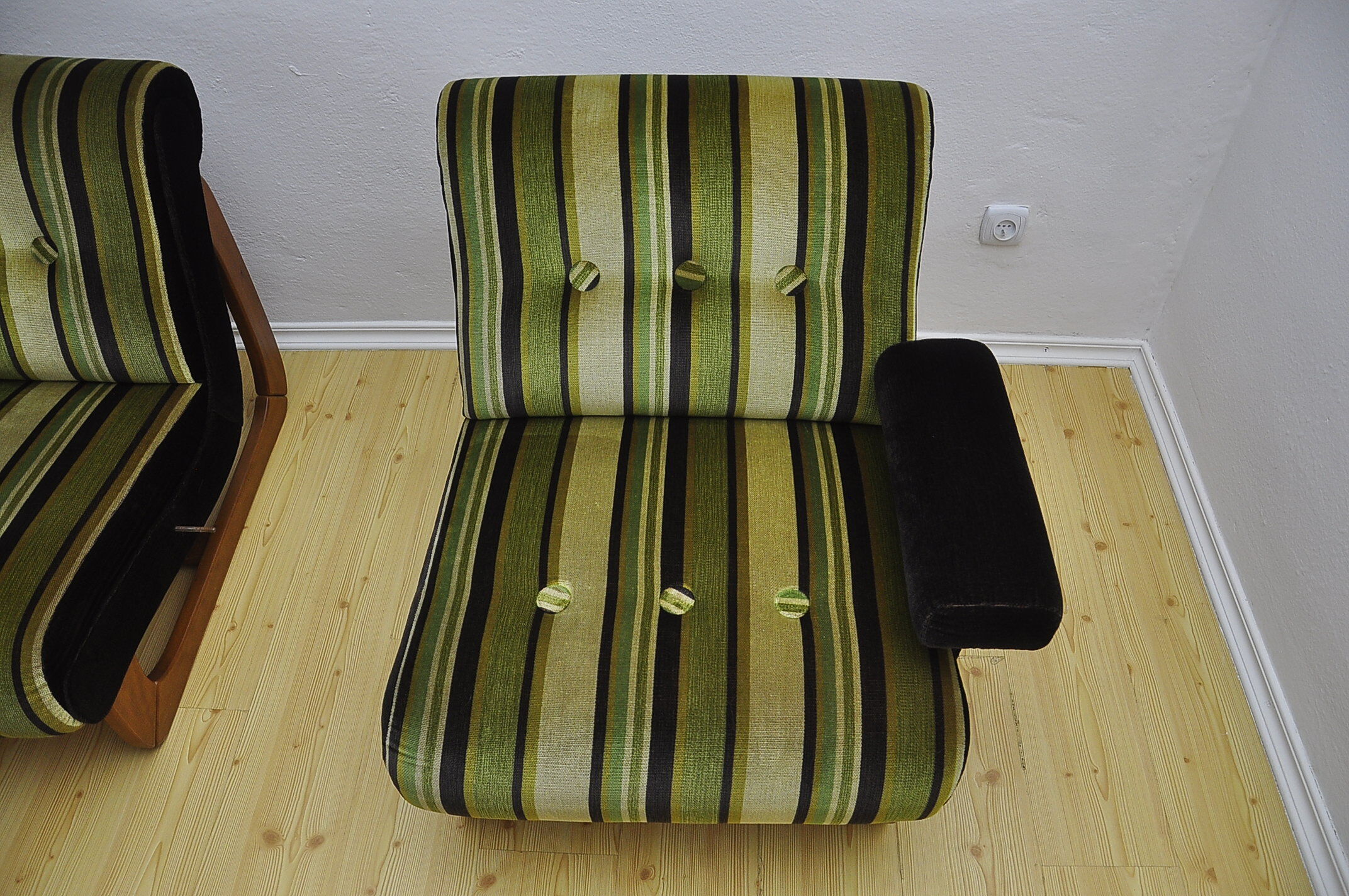 Vintage striped modular sofa, 1970s