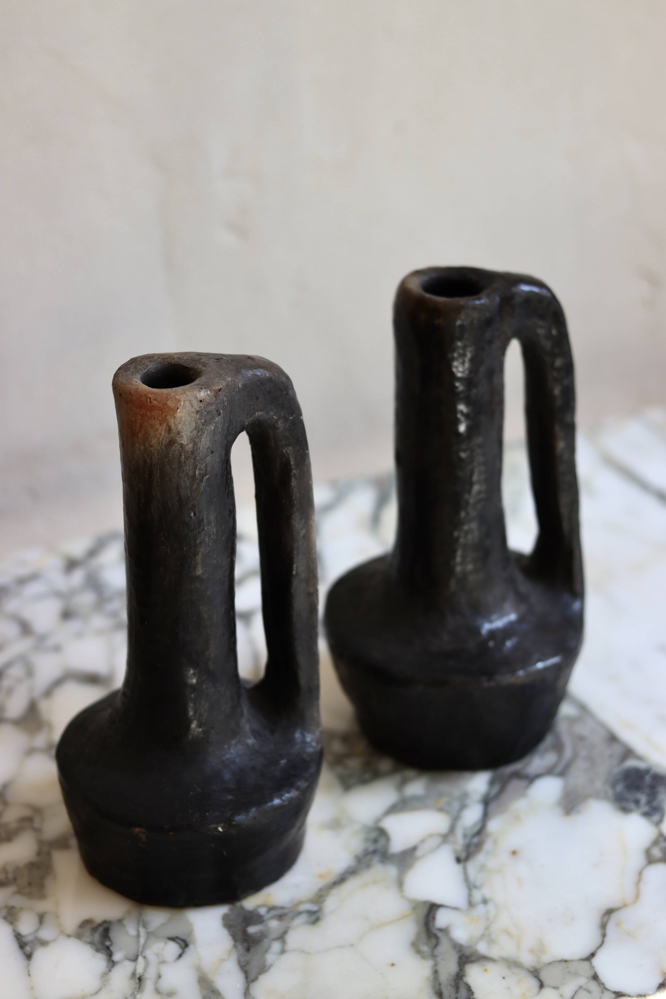 Antique terracotta pitchers