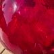 Grand verre géant 26 cm Empoli rouge rubis verre soufflé